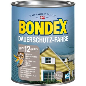 Bondex Dauerschutz-Farbe Taupe hell seidenglänzend 750ml