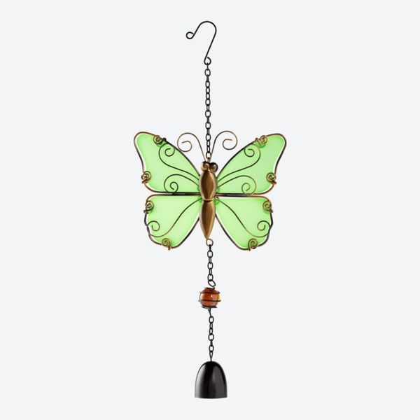 Bild 1 von Windspiel mit Schmetterlings-Motiv, ca. 17x40cm, Green
