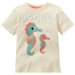 Kinder T-Shirt mit Seepferchen-Print CREME