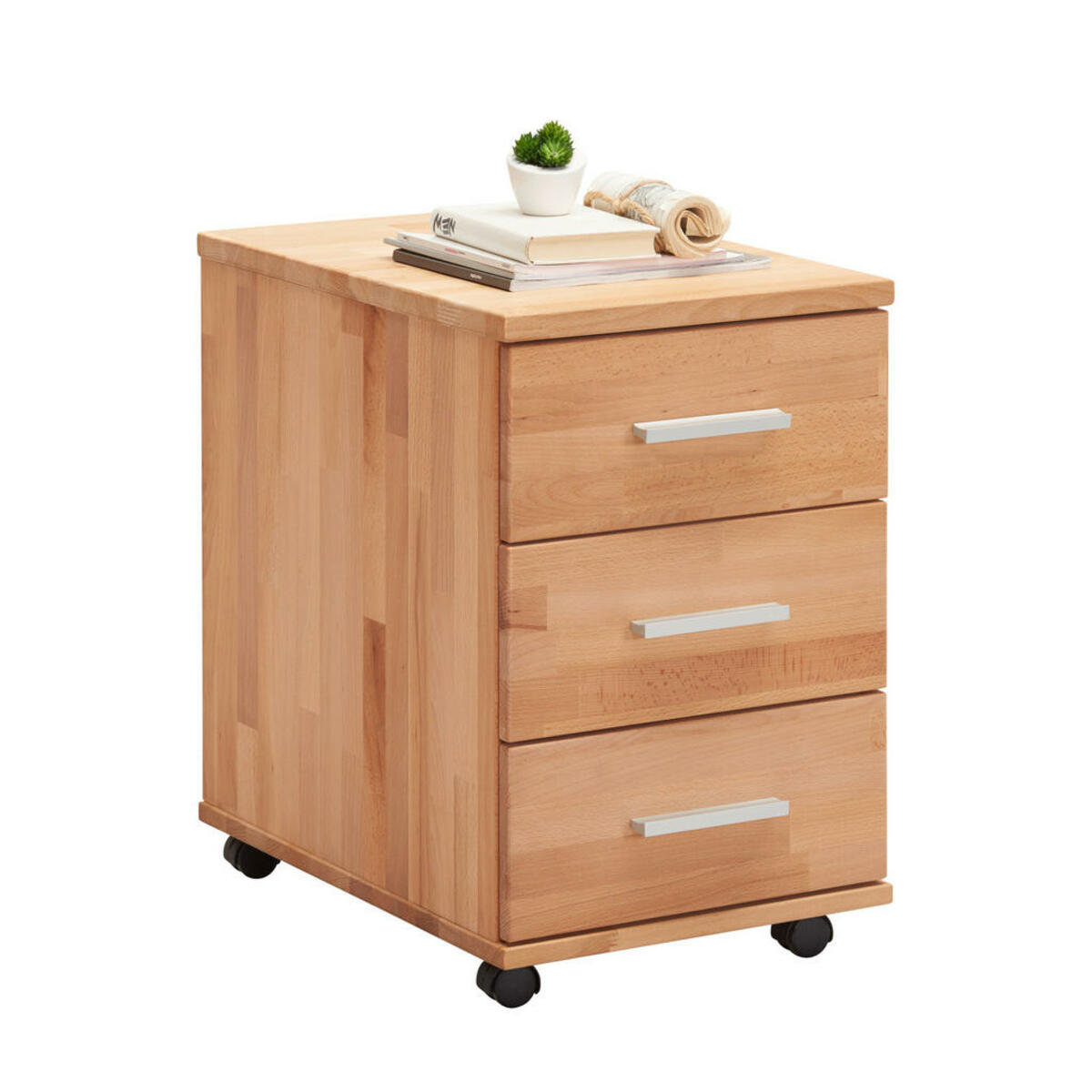 Bild 1 von Linea Natura ROLLCONTAINER Buche massiv Braun