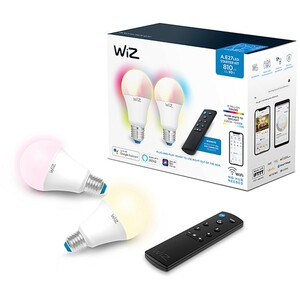WiZ Starterset 2 Leuchtmittel und Fernbedienung RGB & Weiß EEK: A+