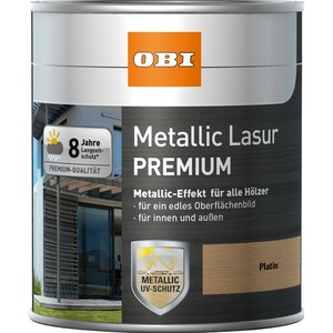 OBI Metallic Lasur Premium Platin 750 ml
