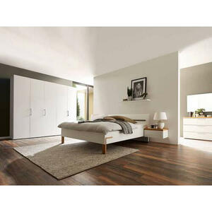 Hülsta Schlafzimmer weiß, eichefarben , Dream , furniert , 180x200 cm , lackiert, melaminharzbeschichtet,Echtholz , 000351015301