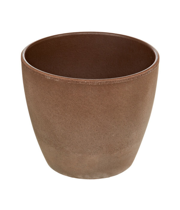 Bild 1 von Übertopf aus Keramik, rund, braun/grau
