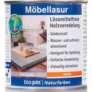 Biopin Möbellasur Edelgrau 375 ml