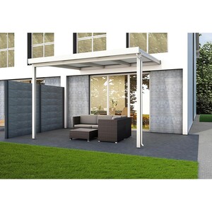 Terrassenüberdachung Premium (BxT) 309 cm x 306 cm Weiss Polycarbonat Streifen W