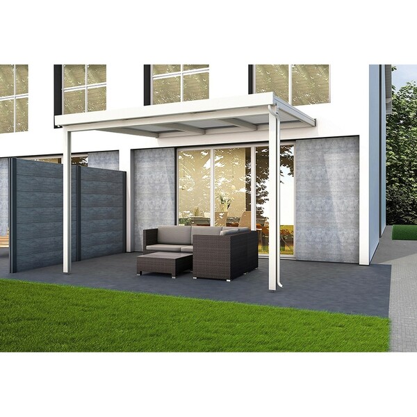 Bild 1 von Terrassenüberdachung Premium (BxT) 309 cm x 306 cm Weiss Polycarbonat Streifen W