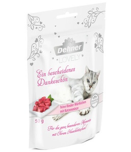 Dehner Premium Lovely Katzensnack Ein bescheidenes Dankeschön, 50g