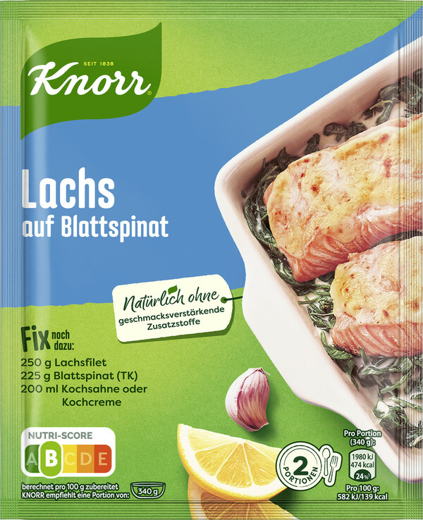 Bild 1 von Knorr Fix für Lachs auf Blattspinat 28 g