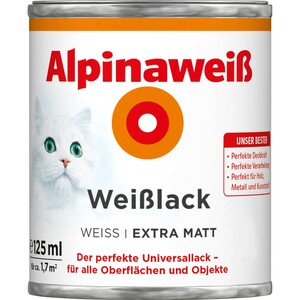 Alpinaweiß Weißlack extra matt 125 ml