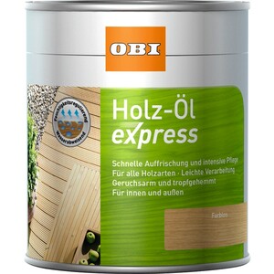 OBI Holz-Öl Express Transparent 750 ml