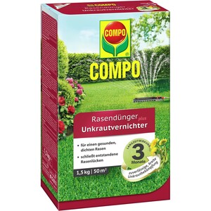 Compo Floranid Rasendünger plus Unkrautvernichter 1,5 kg für 50 m²