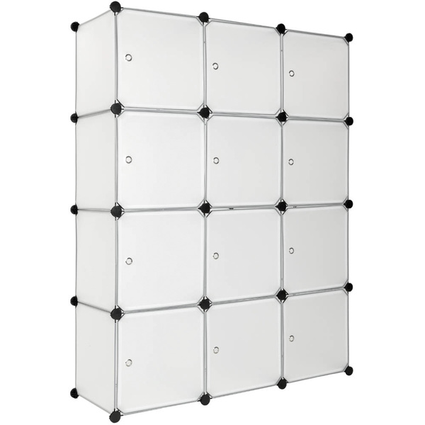 Bild 1 von Steckregal 12 Boxen mit Türen weiß