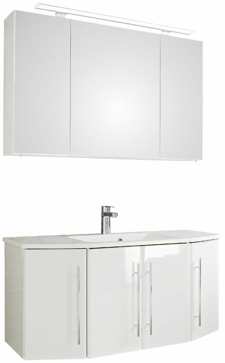 Bild 1 von Pelipal Badblock Kiel weiss hochglanz, 195,5 x 111,6 x 45 cm