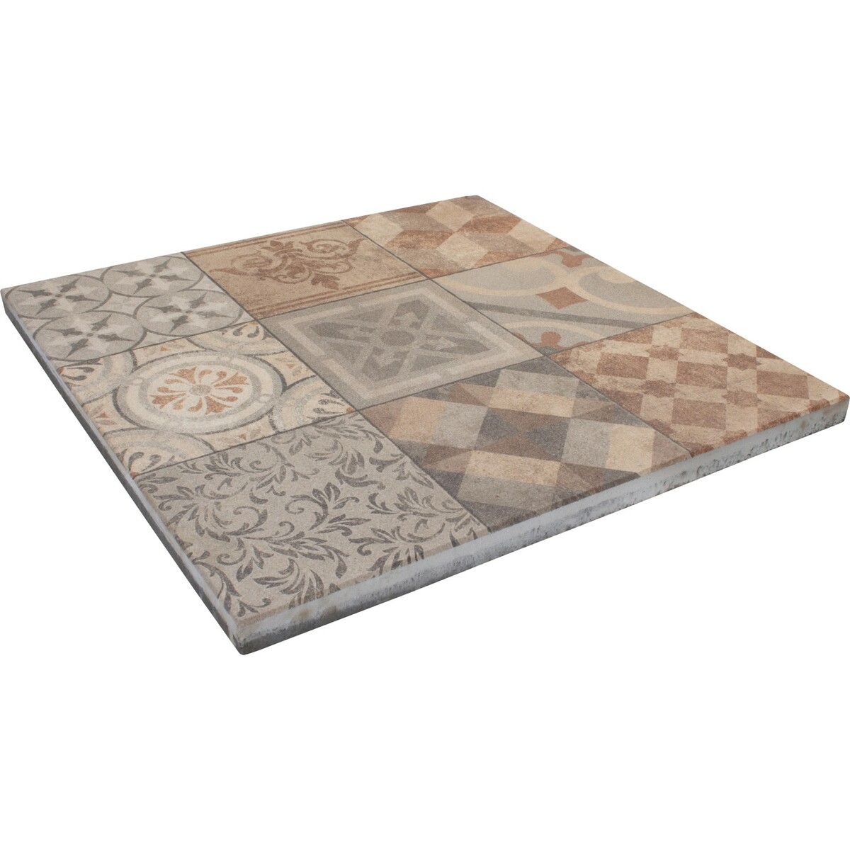 Bild 1 von Mosaik-Terrassenplatte Beton Salihari Beige-Grau 60 cm x 60 cm x 3 cm