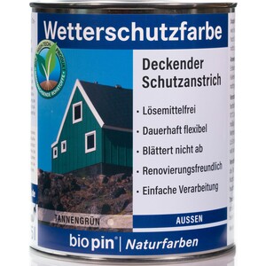 Biopin Wetterschutzfarbe Tannengrün  750 ml