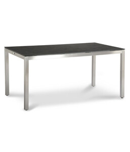 Best Tisch Marbella 160x90x76 cm Edelstahl, schwarz