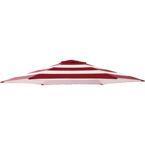 Ersatz-Bespannung für Balkonschirm Honolulu Rot-Weiß Ø 300 cm