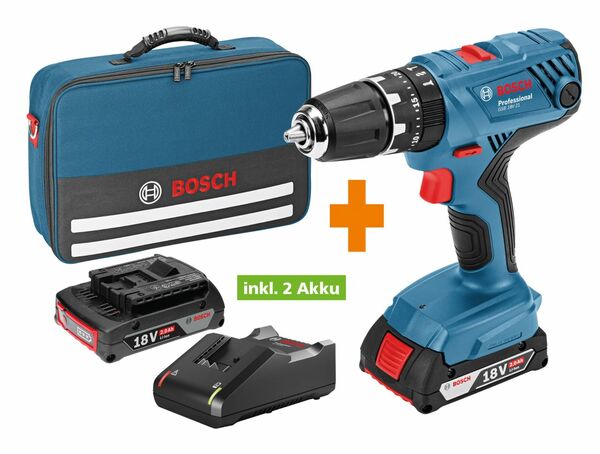 Bild 1 von Bosch Akku-Schlagbohrschrauber GSB 18V-21 Professional 18 V, 2,0 Ah, 2 Akkus, 21/55 Nm