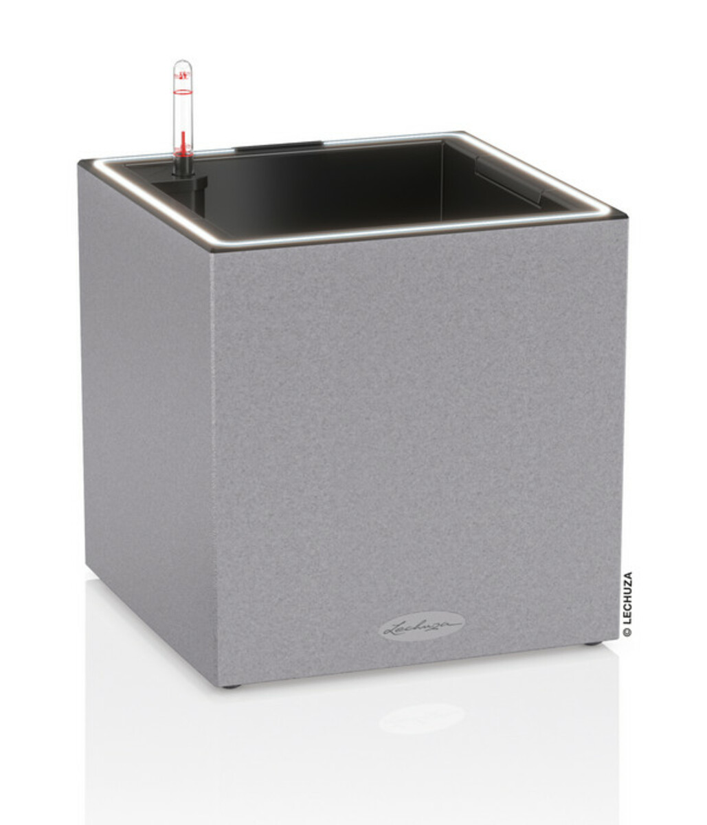 Bild 1 von LECHUZA® Kunststoff-Topf Canto Stone LED inkl. Pflanzeinsatz, rechteckig