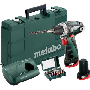 Metabo Akku-Bohrschrauber PowerMaxx BS Basic 10,8 V 2x Li-Ion + LC 40