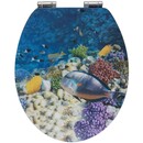 Bild 1 von Wenko WC-Sitz Fish mit 3D-Effekt MDF mit Absenkautomatik Mehrfarbig