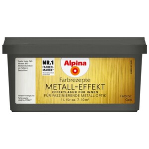 Alpina Farbrezepte Metall-Effekt Gold 1 l