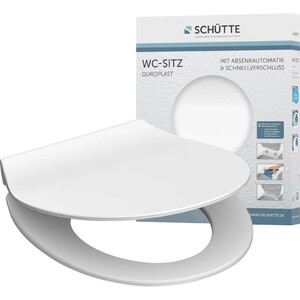 Eisl WC-Sitz Slim White Duroplast mit Absenkautomatik & Schnellverschluss