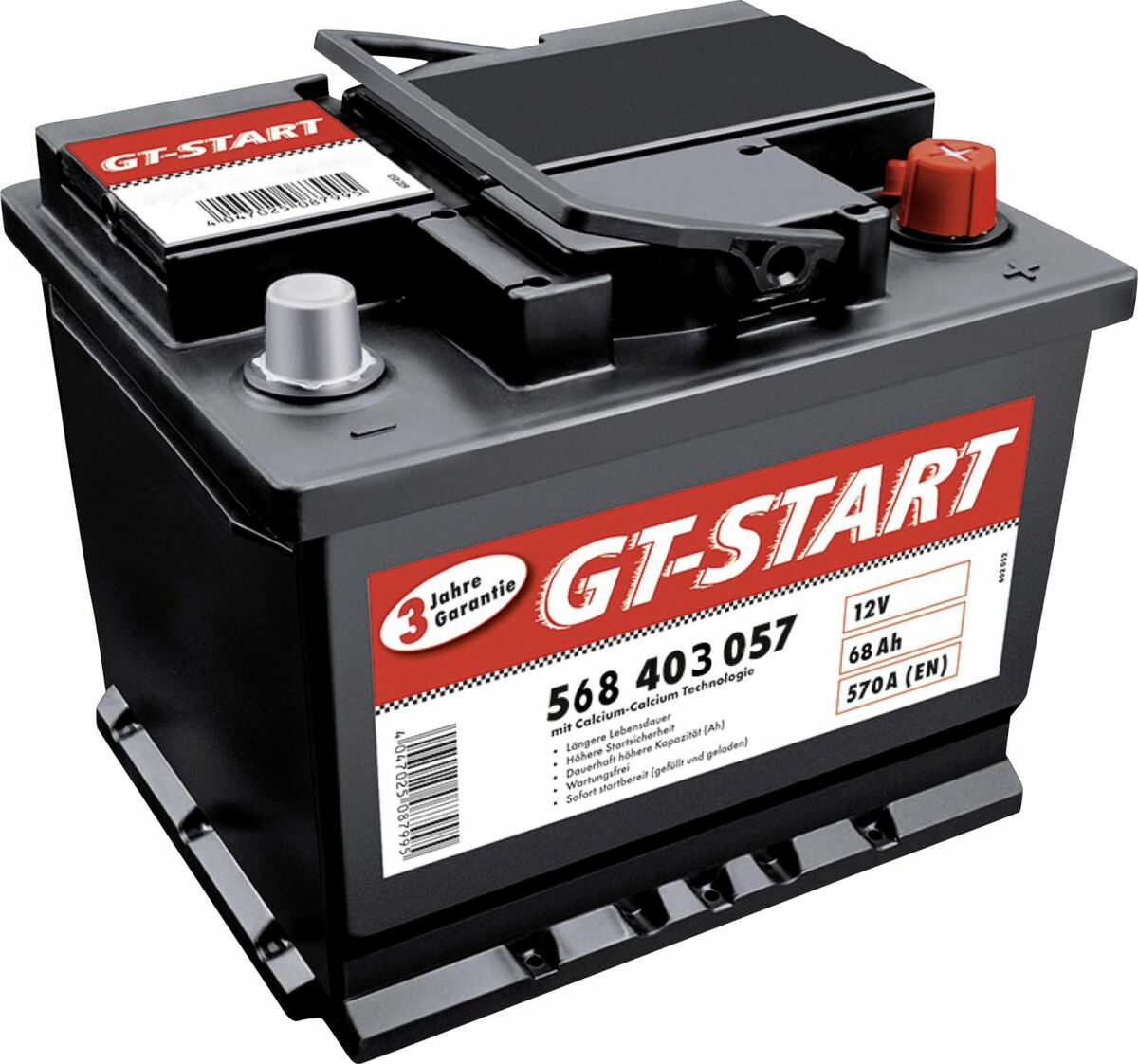Bild 1 von GT-Start Starterbatterie, 68 Ah 570 A