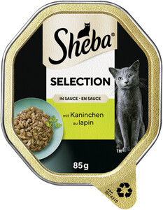 Sheba Selection in Sauce mit Kaninchenhäppchen Katzenfutter nass 85 g