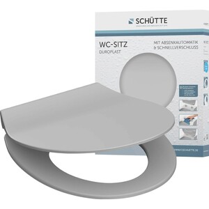 Eisl WC-Sitz Slim Grey Duroplast mit Absenkautomatik & Schnellverschluss