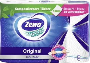 Zewa Wisch & Weg Küchentücher Original 4x45 Blatt