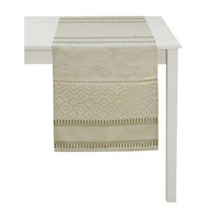 Ambiente Tischläufer textil jacquard beige 45/140 cm  Kitami  Abstraktes