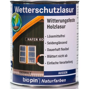 Biopin Wetterschutzlasur Ebenholz 750 ml