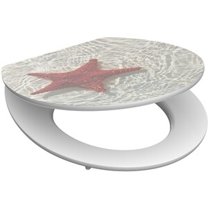 Eisl WC-Sitz Red Starfish Holzkern mit Absenkautomatik