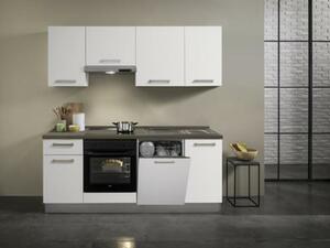 Küchenblock in Weiß/Eiche ´ Belluna 210CM Weiss/Eichegrau´