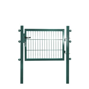 Solid Einzeltor Stahl Grün mit Füllung für Stabmatte 75 cm x 100 cm