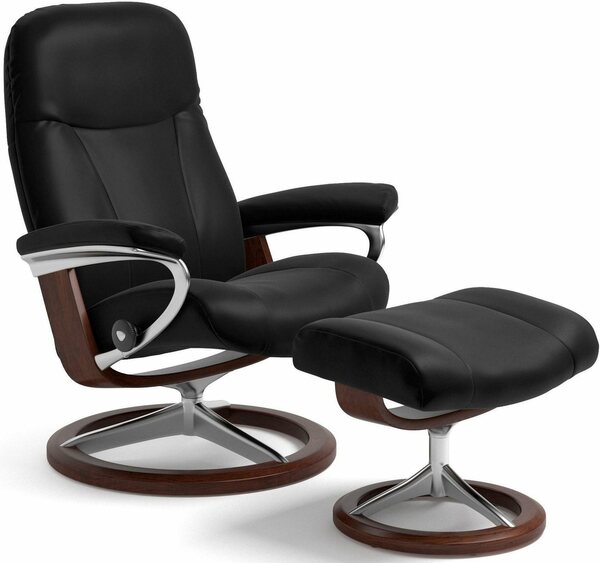 Bild 1 von Stressless® Relaxsessel Garda (Set, Relaxsessel mit Hocker), mit Hocker, mit Signature Base, Größe M, Gestell Braun