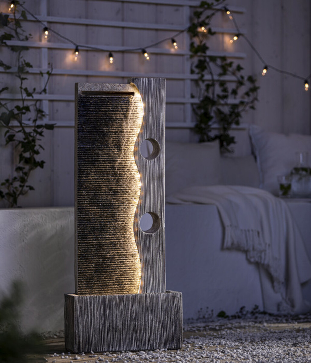 Bild 4 von Dehner Polyresin-Gartenbrunnen Eclipse, ca. B40/H100/T19,8 cm