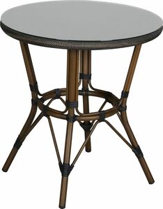 PRIMASTER Tisch Valencia "Ø 70 cm, Höhe 75 cm, rund, Bambusoptik"