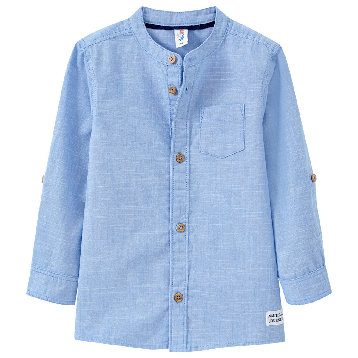 Bild 1 von Jungen Hemd mit Fixierschlaufen HELLBLAU