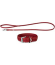 Bild 1 von Das Lederband Halsband/Leinen-Set Olivvia Barcelona Indian-Red