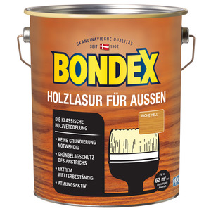 Bondex - 
            Bondex Holzlasur für Aussen eiche hell 4 l
