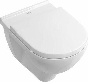 V&B Wand-Tiefspül-WC Targa spülrandlos, weiss, mit WC-Sitz