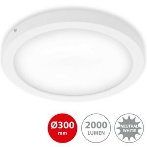 Briloner LED-Aufbauleuchte Fire Weiß Ø 30 cm EEK: A-A++
