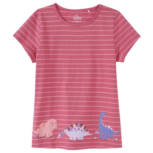 Mädchen T-Shirt mit Dino-Motiven BEERE