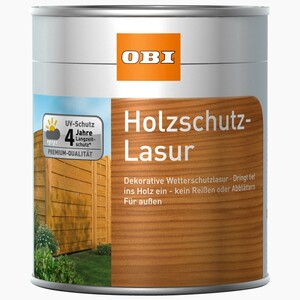OBI Holzschutz-Lasur Nussbaum Hell 750 ml