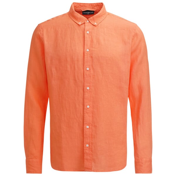 Bild 1 von Herren Leinenhemd mit Button-Down-Kragen ORANGE