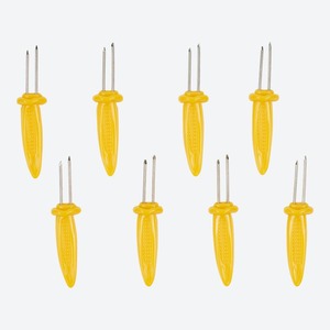 Maiskolben-Piekser in tollem Design, ca. 8cm, 8er-Pack, Yellow