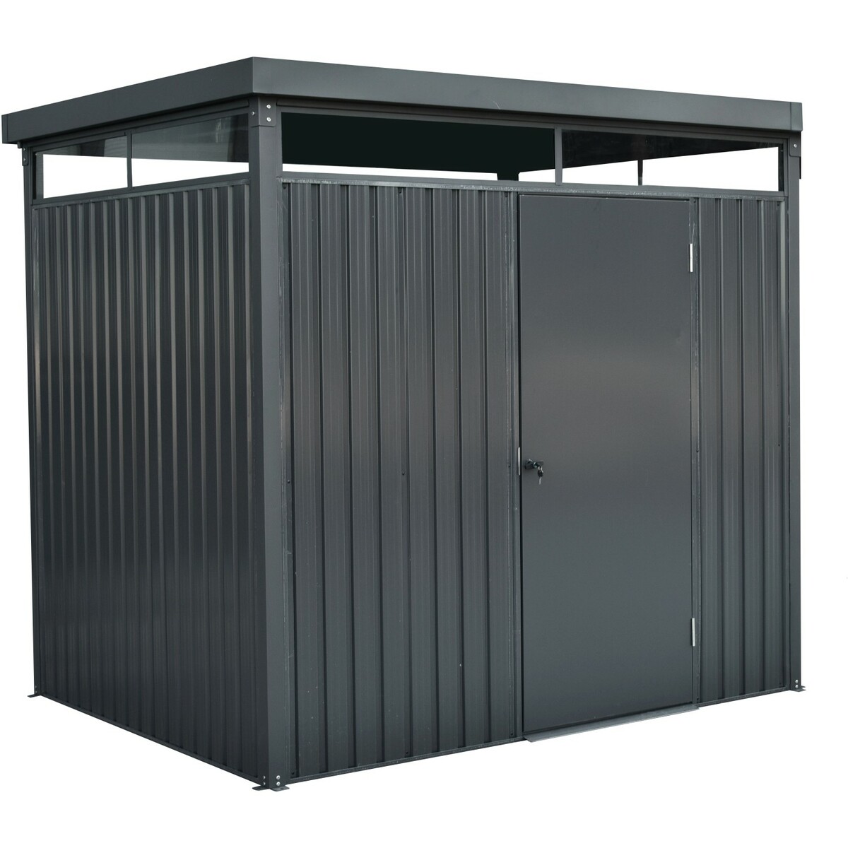 Bild 1 von Floraworld Metall-Gerätehaus Stahl Anthrazit 233 cm x 190 cm